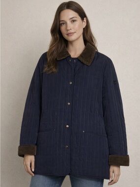 Quilted Navy Barn Jacket